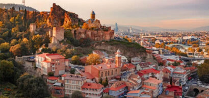 Tbilisi skyline.