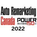 Logo celebrating the Auto Remarketing Canada Power 150, denoting distinction.